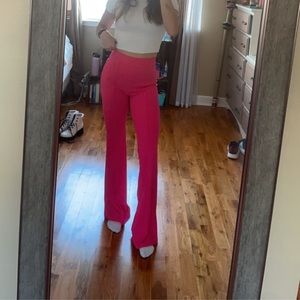 Neon Pink High Waisted pants!!